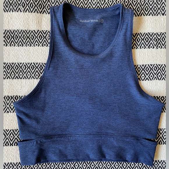 Outdoor Voices Slashback Crop Top, blue - Medium - Picture 6 of 13